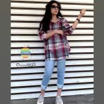 شومیز یقه مردانه چهارخانه