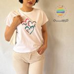 کراپ تیشرت طرح Love کد 126